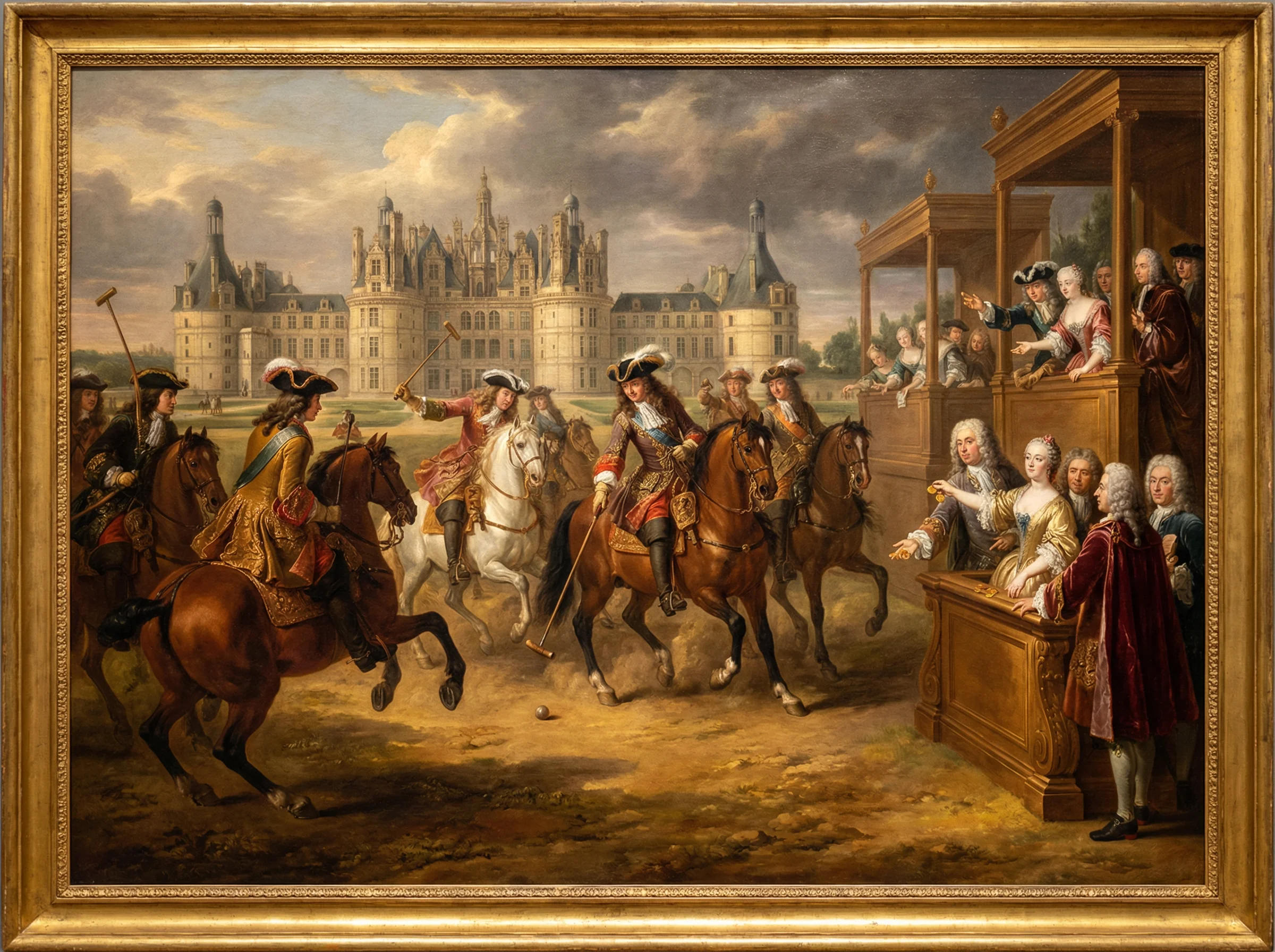 巅峰国际推荐的开云体育平台评测 - 描绘激烈马球比赛的古典油画